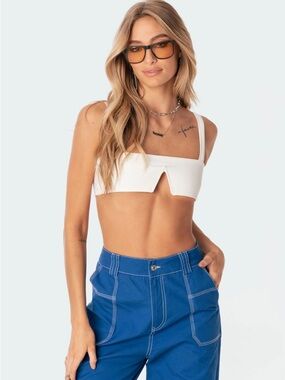 Trendy White Crop Top